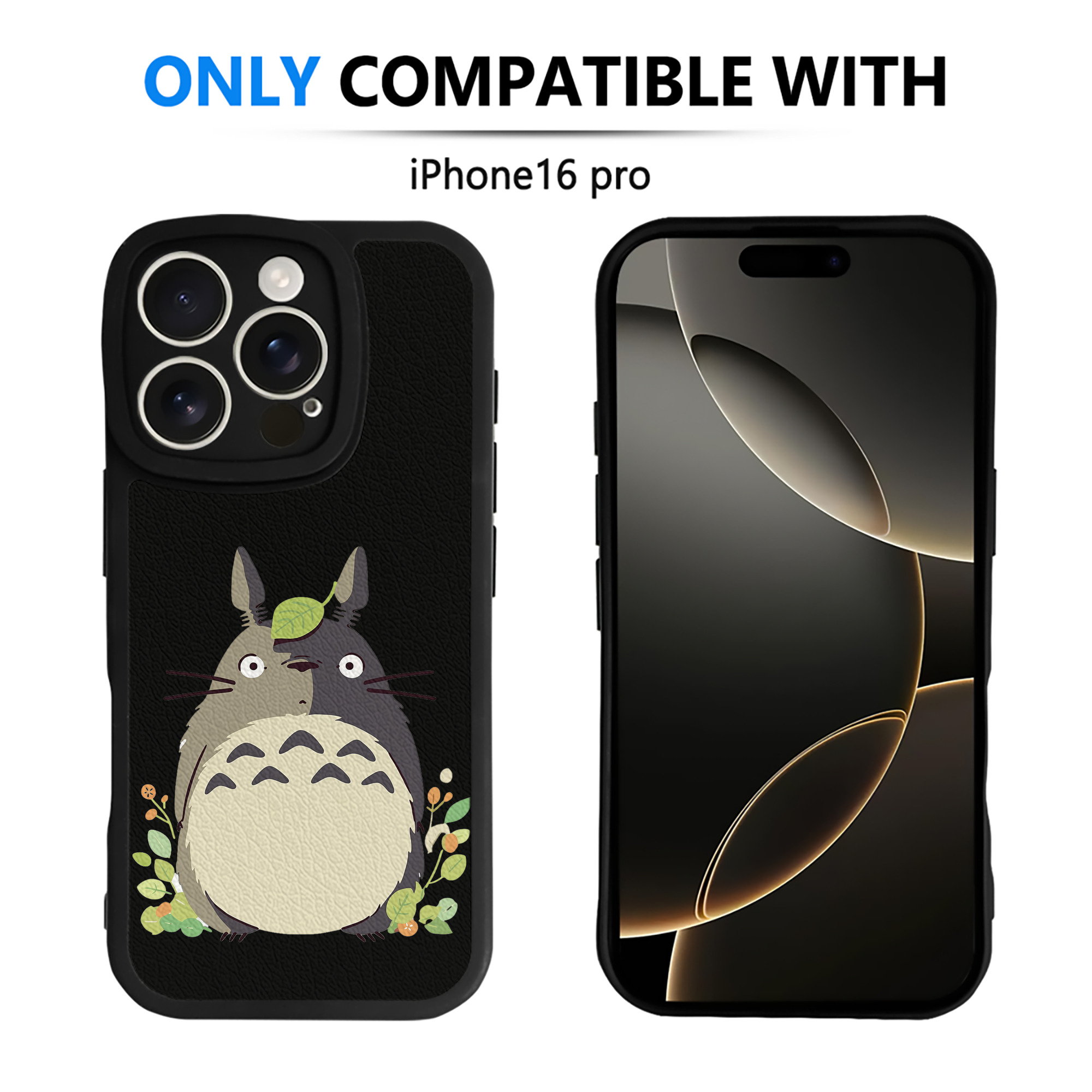 （画像用） となりのトトロ 草壁メイ 草壁サツキ My Neighbor Totoro Satsuki Kusakabe Mei Kusakabe 【iPhone 16シリーズ対応】シリコンスマホケース（レザー調） 材質：シリコン